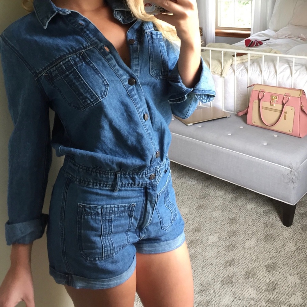 Abercrombie & Fitch Denim Romper